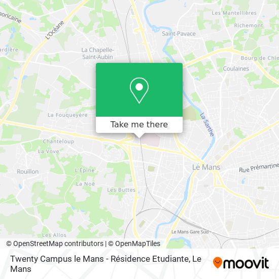 Twenty Campus le Mans - Résidence Etudiante map