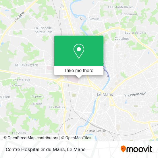 Centre Hospitalier du Mans map