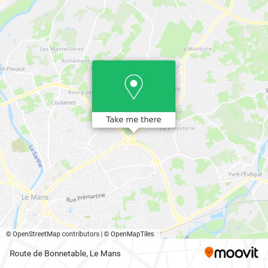 Route de Bonnetable map