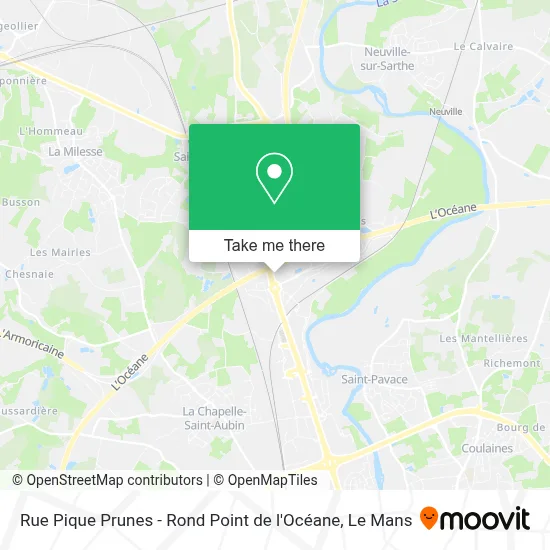 Rue Pique Prunes - Rond Point de l'Océane map