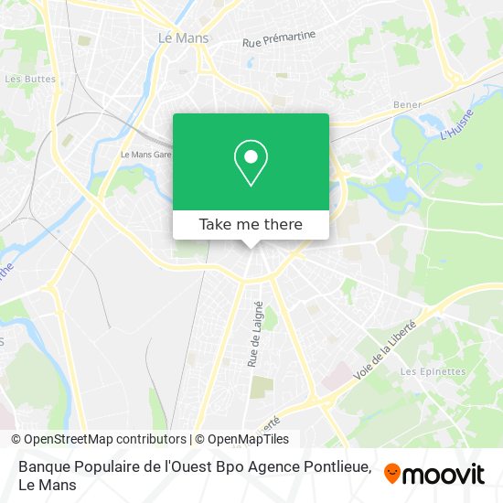 Mapa Banque Populaire de l'Ouest Bpo Agence Pontlieue