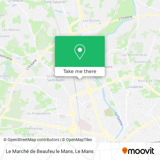 Mapa Le Marché de Beaufeu le Mans