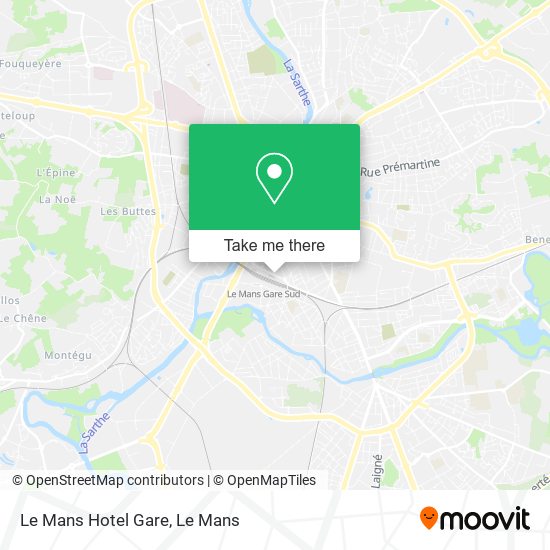Le Mans Hotel Gare map