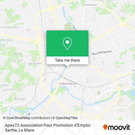 Apes72 Association Pour Promotion d'Emploi Sarthe map