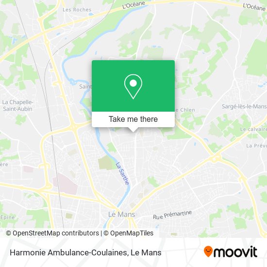 Harmonie Ambulance-Coulaines map