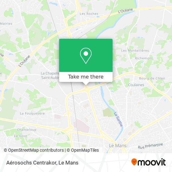 Aérosochs Centrakor map