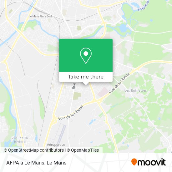 Mapa AFPA à Le Mans