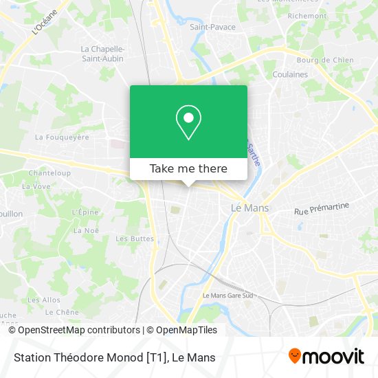 Station Théodore Monod [T1] map