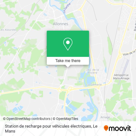 Station de recharge pour véhicules électriques map