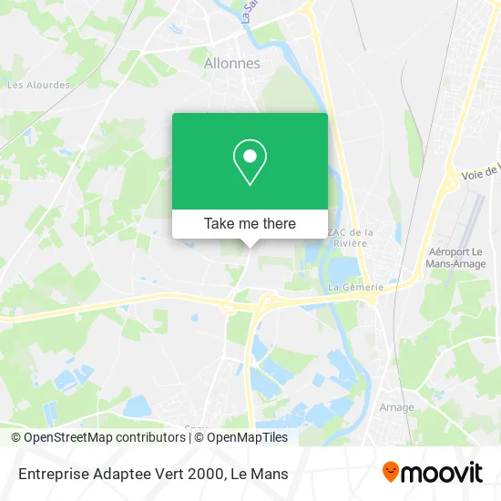 Entreprise Adaptee Vert 2000 map