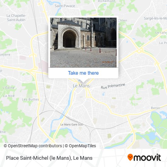 Place Saint-Michel (le Mans) map