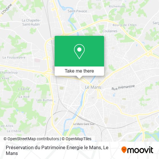 Préservation du Patrimoine Energie le Mans map