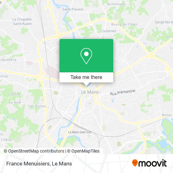 Mapa France Menuisiers