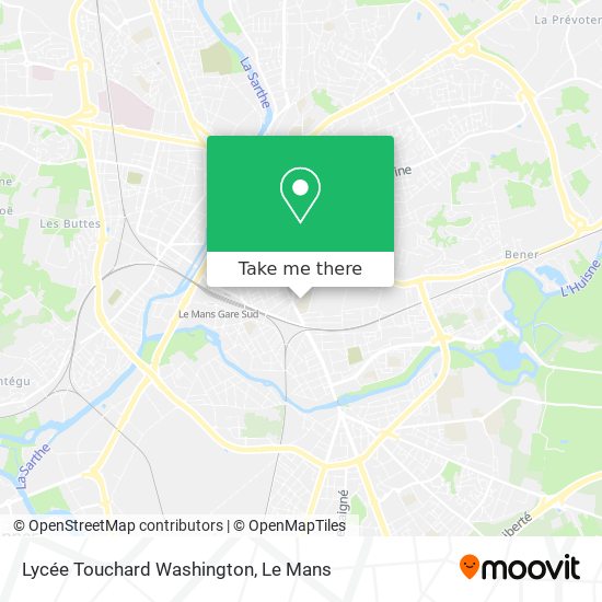 Mapa Lycée Touchard Washington