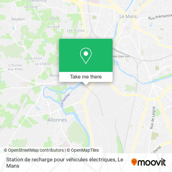 Station de recharge pour véhicules électriques map