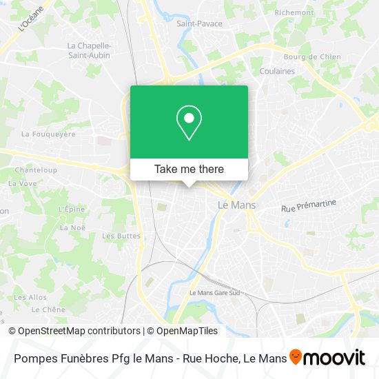 Pompes Funèbres Pfg le Mans - Rue Hoche map