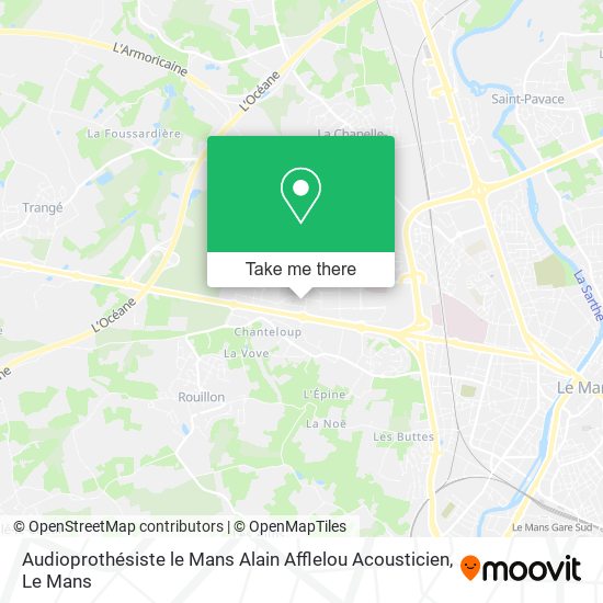 Audioprothésiste le Mans Alain Afflelou Acousticien map