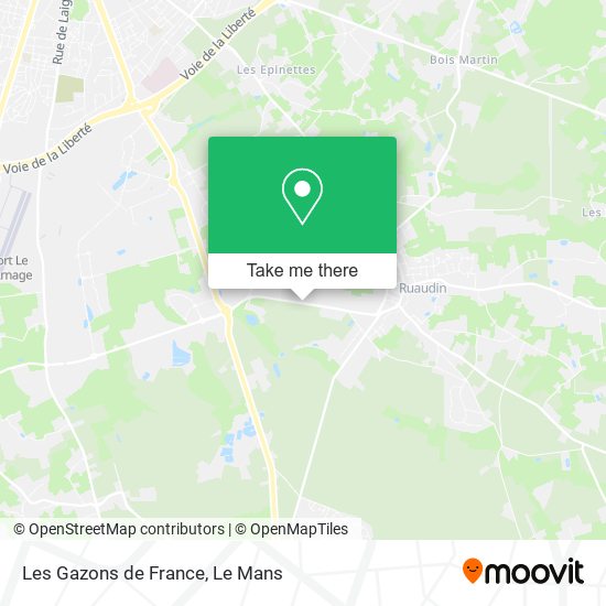 Les Gazons de France map