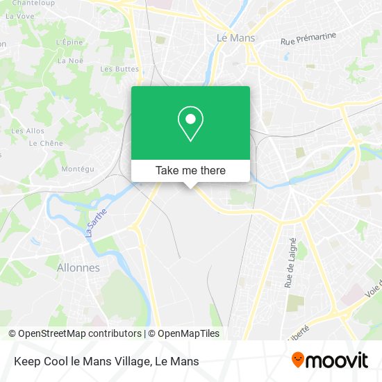 Mapa Keep Cool le Mans Village
