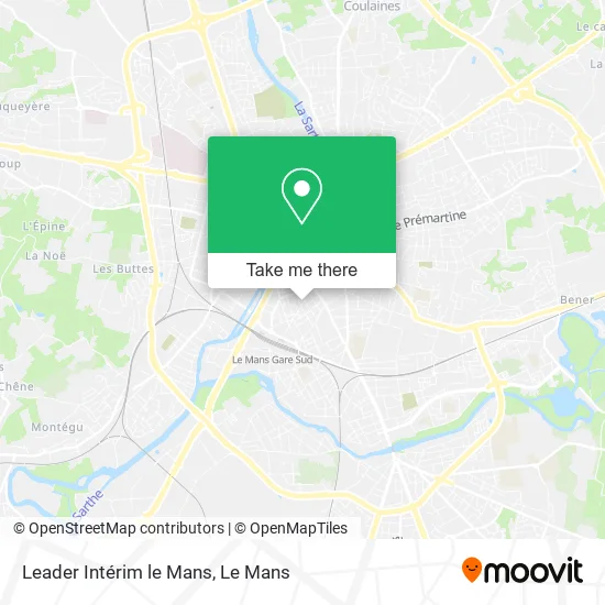 Leader Intérim le Mans map