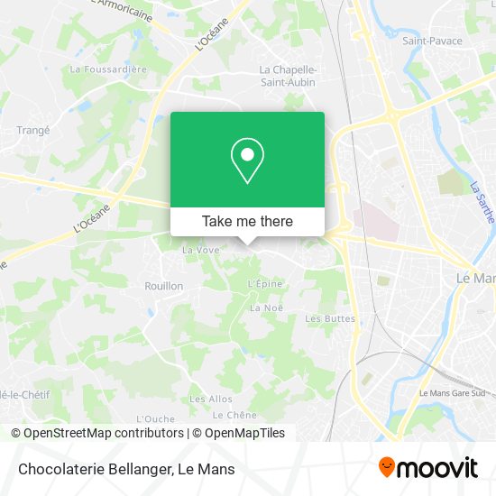 Mapa Chocolaterie Bellanger