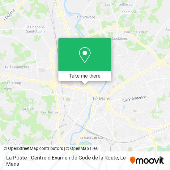 La Poste - Centre d'Examen du Code de la Route map