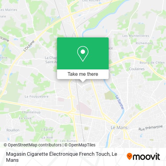 Mapa Magasin Cigarette Électronique French Touch