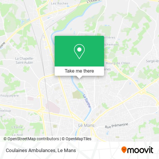 Coulaines Ambulances map