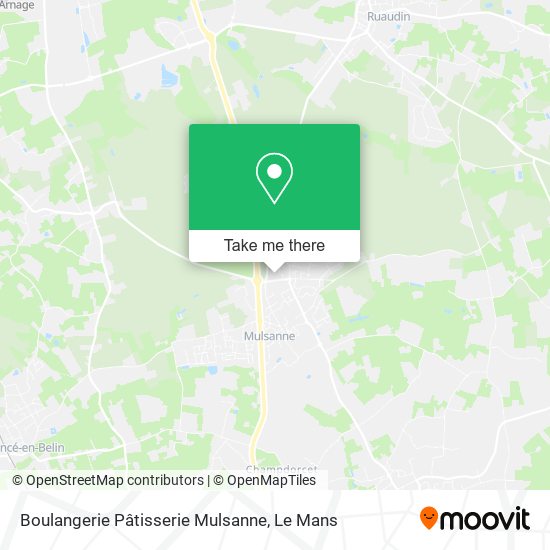 Boulangerie Pâtisserie Mulsanne map