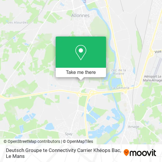 Deutsch Groupe te Connectivity Carrier Khéops Bac map