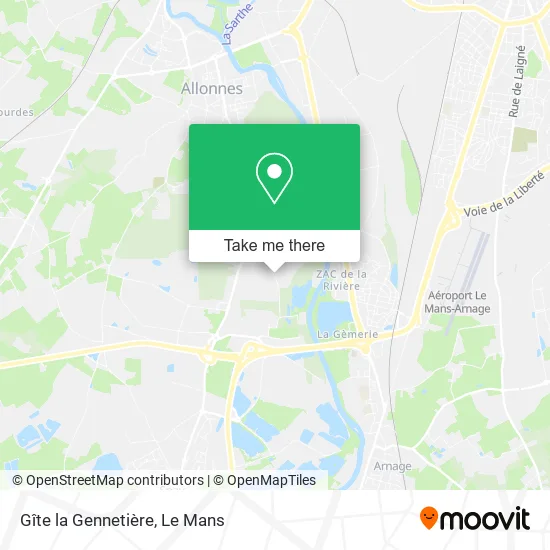 Gîte la Gennetière map