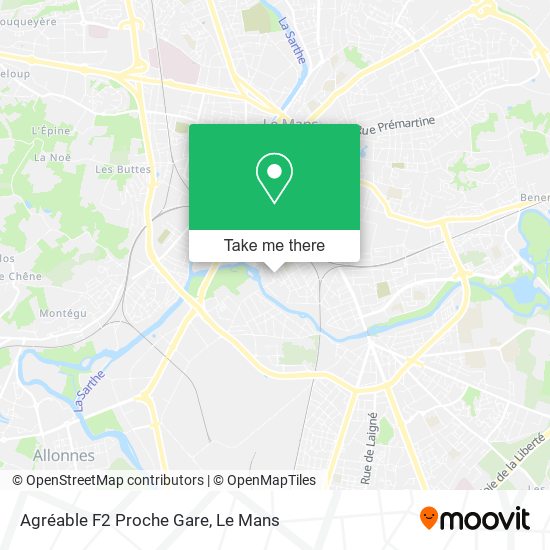Agréable F2 Proche Gare map