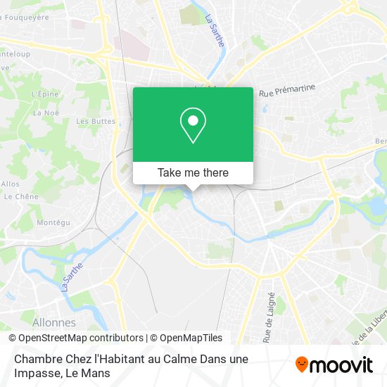 Chambre Chez l'Habitant au Calme Dans une Impasse map