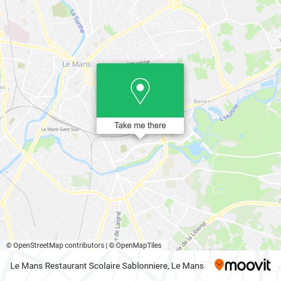 Le Mans Restaurant Scolaire Sablonniere map