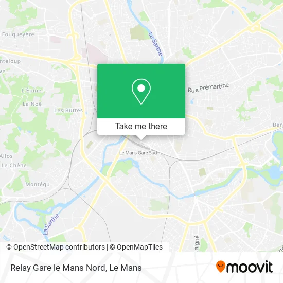 Relay Gare le Mans Nord map