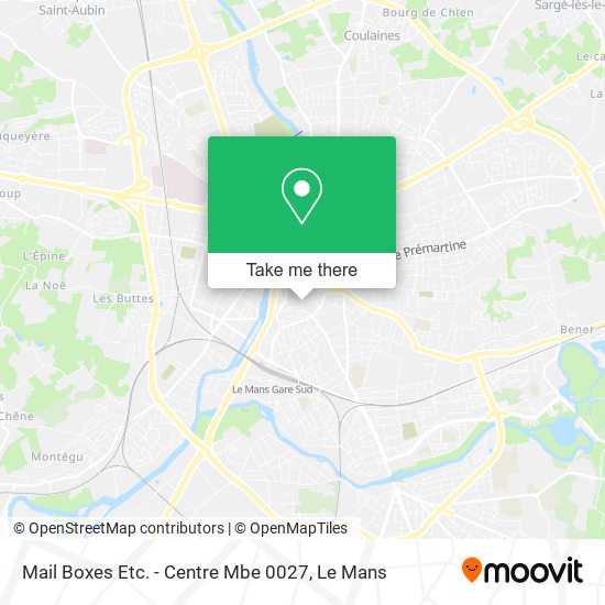 Mail Boxes Etc. - Centre Mbe 0027 map