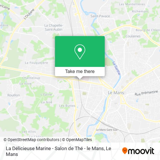 La Délicieuse Marine - Salon de Thé - le Mans map
