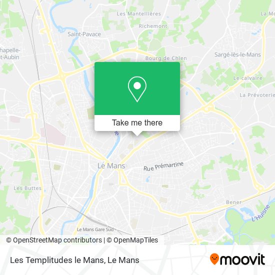 Les Templitudes le Mans map