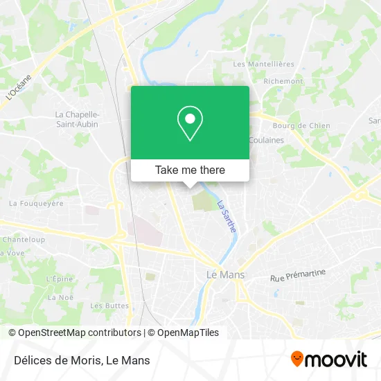 Délices de Moris map