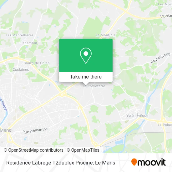 Résidence Labrege T2duplex Piscine map