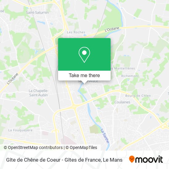 Gîte de Chêne de Coeur - Gîtes de France map