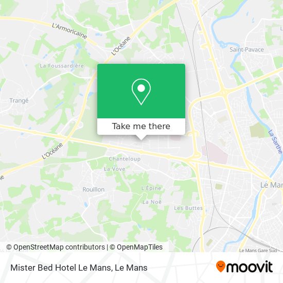 Mister Bed Hotel Le Mans map