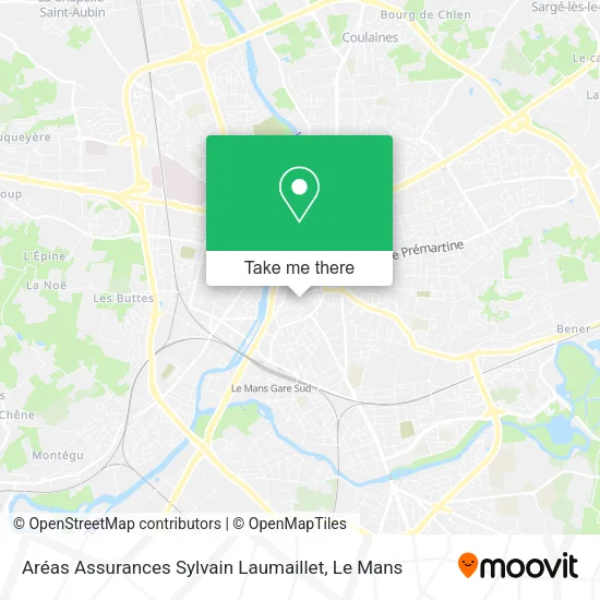 Aréas Assurances Sylvain Laumaillet map