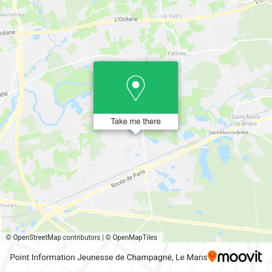 Point Information Jeunesse de Champagné map