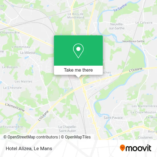Hotel Alizea map