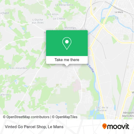 Vinted Go Parcel Shop map