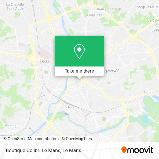Boutique Colibri Le Mans map
