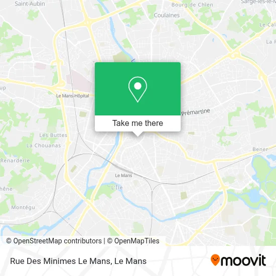 Rue Des Minimes Le Mans map