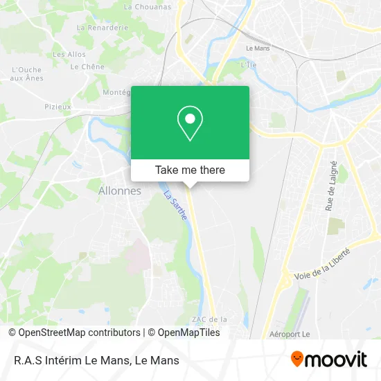 R.A.S Intérim Le Mans map