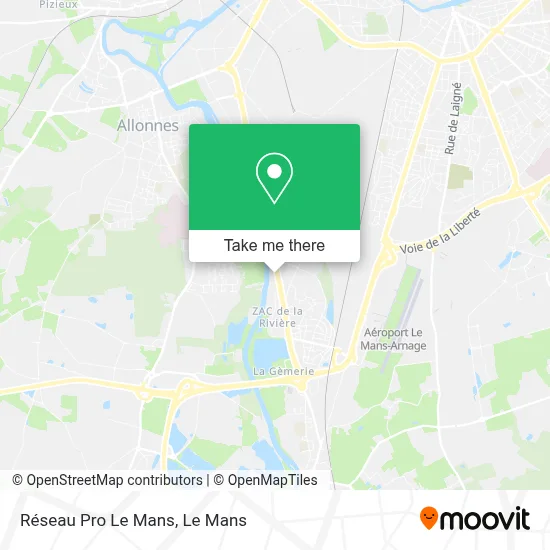 Réseau Pro Le Mans map